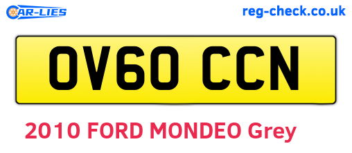 OV60CCN are the vehicle registration plates.