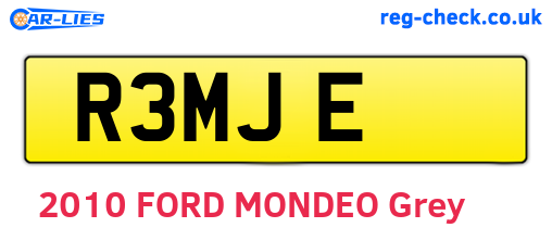R3MJE are the vehicle registration plates.