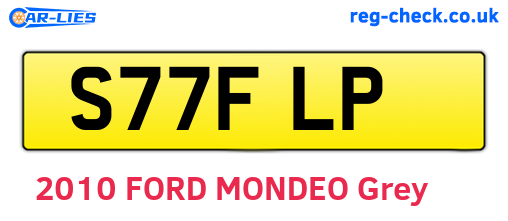 S77FLP are the vehicle registration plates.