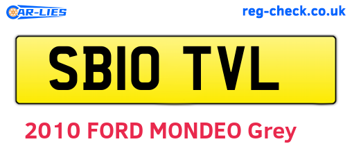 SB10TVL are the vehicle registration plates.