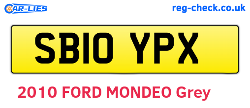 SB10YPX are the vehicle registration plates.