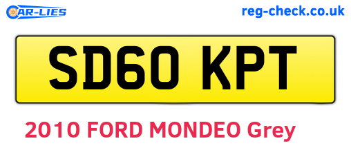 SD60KPT are the vehicle registration plates.