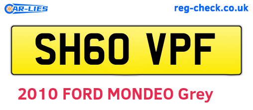 SH60VPF are the vehicle registration plates.