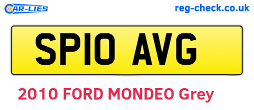 SP10AVG are the vehicle registration plates.