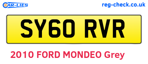 SY60RVR are the vehicle registration plates.
