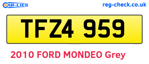 TFZ4959 are the vehicle registration plates.