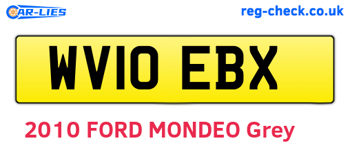 WV10EBX are the vehicle registration plates.