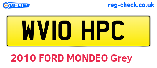 WV10HPC are the vehicle registration plates.