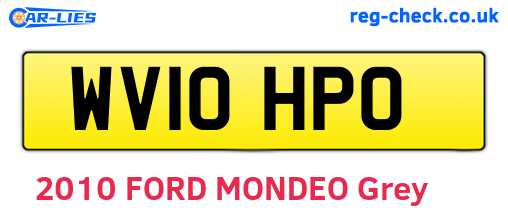 WV10HPO are the vehicle registration plates.