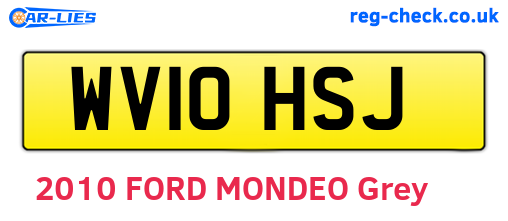 WV10HSJ are the vehicle registration plates.