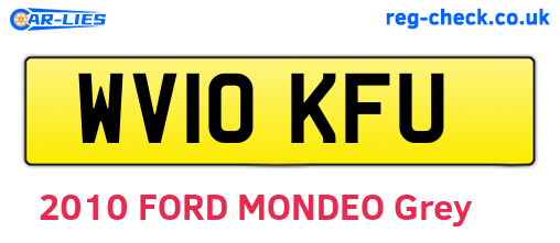WV10KFU are the vehicle registration plates.