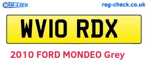 WV10RDX are the vehicle registration plates.