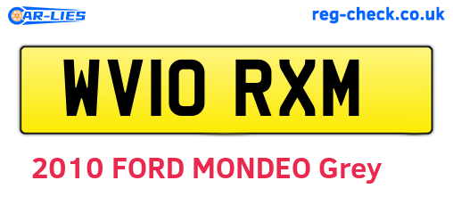 WV10RXM are the vehicle registration plates.