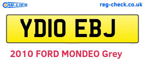 YD10EBJ are the vehicle registration plates.