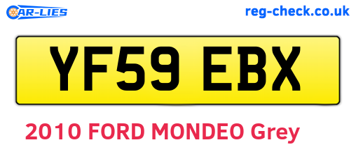 YF59EBX are the vehicle registration plates.