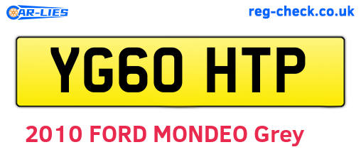 YG60HTP are the vehicle registration plates.
