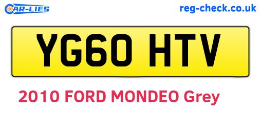YG60HTV are the vehicle registration plates.