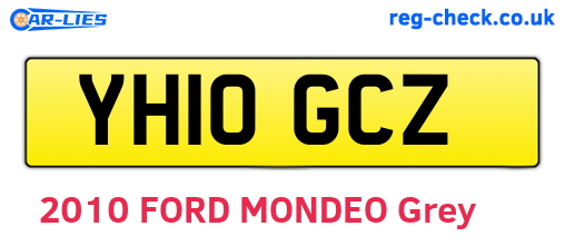 YH10GCZ are the vehicle registration plates.