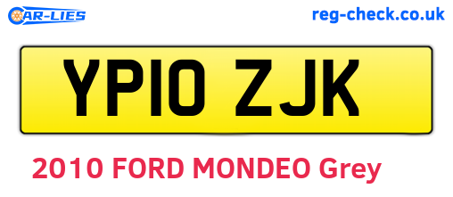 YP10ZJK are the vehicle registration plates.