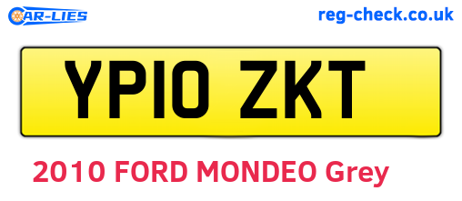 YP10ZKT are the vehicle registration plates.