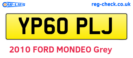YP60PLJ are the vehicle registration plates.