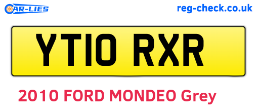 YT10RXR are the vehicle registration plates.