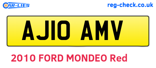 AJ10AMV are the vehicle registration plates.