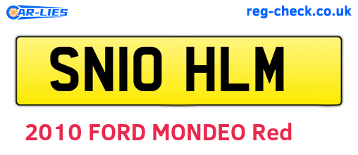SN10HLM are the vehicle registration plates.