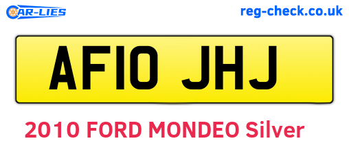 AF10JHJ are the vehicle registration plates.