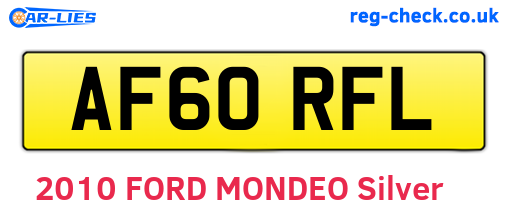 AF60RFL are the vehicle registration plates.