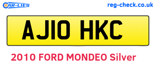 AJ10HKC are the vehicle registration plates.