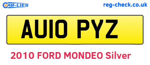 AU10PYZ are the vehicle registration plates.