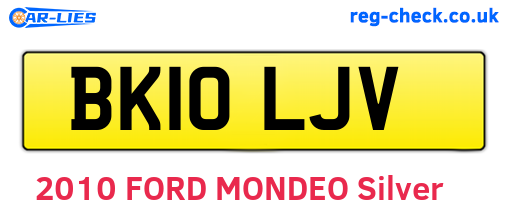 BK10LJV are the vehicle registration plates.