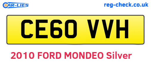 CE60VVH are the vehicle registration plates.