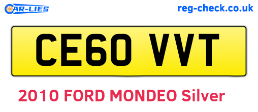 CE60VVT are the vehicle registration plates.