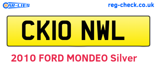 CK10NWL are the vehicle registration plates.