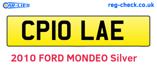 CP10LAE are the vehicle registration plates.