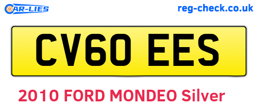 CV60EES are the vehicle registration plates.