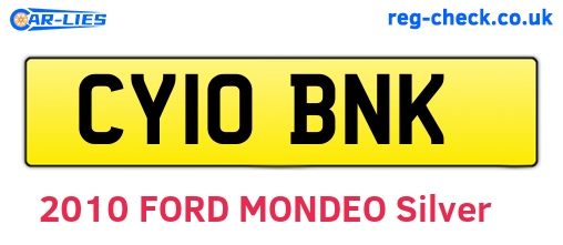 CY10BNK are the vehicle registration plates.