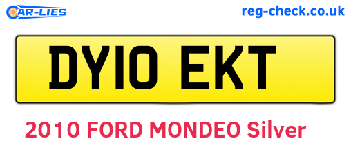 DY10EKT are the vehicle registration plates.