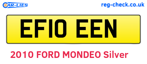 EF10EEN are the vehicle registration plates.