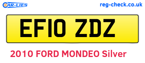 EF10ZDZ are the vehicle registration plates.