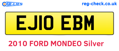 EJ10EBM are the vehicle registration plates.