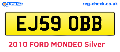 EJ59OBB are the vehicle registration plates.