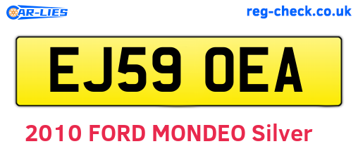 EJ59OEA are the vehicle registration plates.
