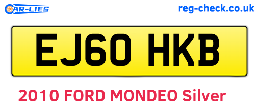EJ60HKB are the vehicle registration plates.