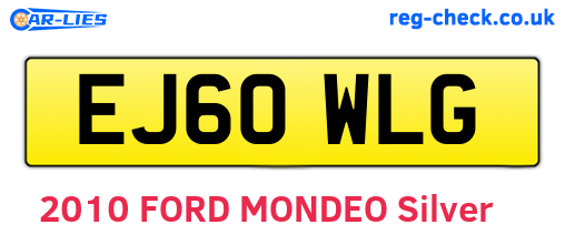 EJ60WLG are the vehicle registration plates.