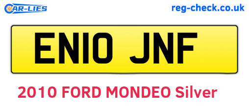 EN10JNF are the vehicle registration plates.
