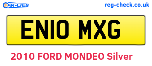 EN10MXG are the vehicle registration plates.