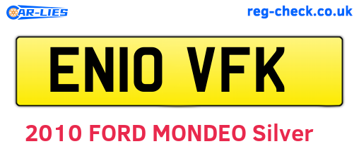 EN10VFK are the vehicle registration plates.